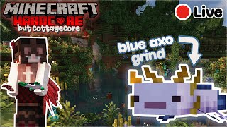 🍄 blue axolotl grinding~🌷minecraft hardcore 1.20