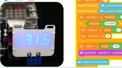 Reto 62 con mBot Reloj Digital
