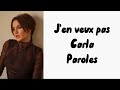 Capture de la vidéo Carla Lazzari - J'en Veux Pas (Paroles)