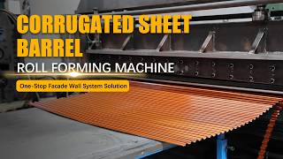KINGREAL Horizontal Corrugated Roll Forming Machine Barrel Corrugation Making Machine