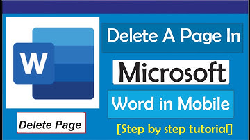 How To Delete A Page In MS Word In Mobile