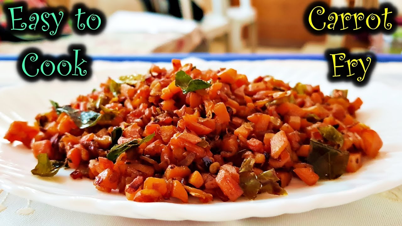 Carrot Fry Recipe Easy & Spicy Andhra Style ( క్యారట్ వేపుడు ) YouTube
