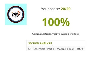 C++ module 1 test ( 100% ) || C++ Essentials 1 module 1 || CISCO, netacad