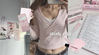 STUDY VLOG : lots of studying, school days, grwm, shopping   haul🗒️