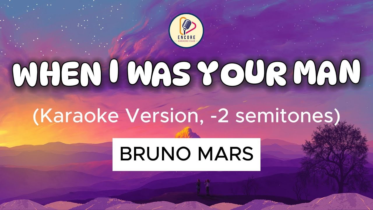 🎤Bruno Mars When I Was Your Man (Karaoke Version) 2 SEMITONES Sing