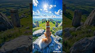Nature’s Mystery: Fox Exploring the Stone Circles 🌾#youtube #youtubeshorts #viral #shortsfeed