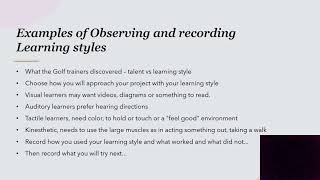 Week 1 Introduction to Learning Styles  3 audio