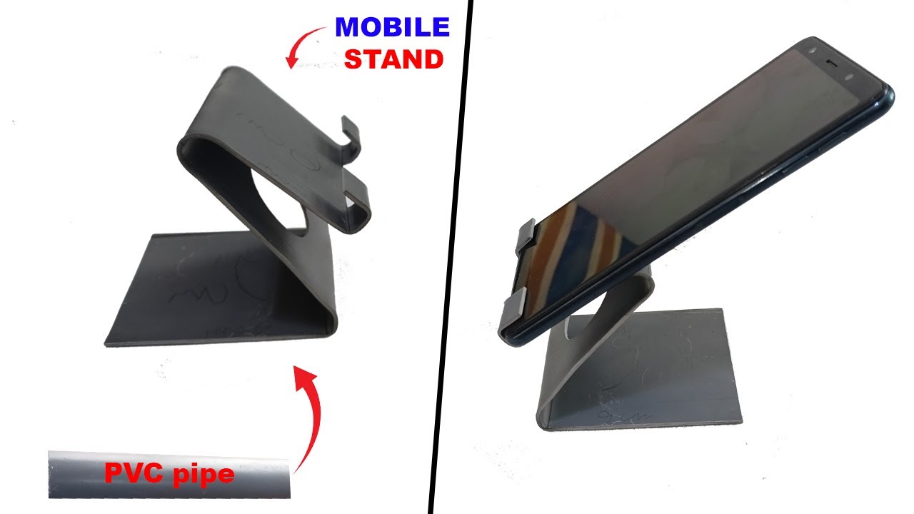 How to make Smartphone Stand at home || Mobile Holder From PVC pipe ...