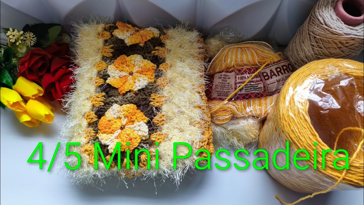 Mini Passadeira modelo Elaine Cardoso🧶🧡 com ponto puf.