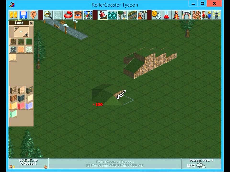 Playing With Terrain Editor in Roller Coaster Tycoon - YouTube