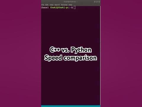 C++ Python Speed Comparison #coding #machinelearning #python #c++ - YouTube