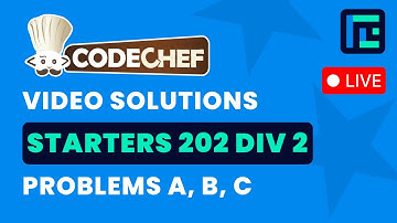 CodeChef Starters 202| Video Solutions - A to C | by Suvrat | TLE Eliminator
