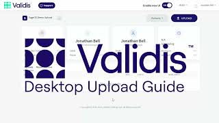 Uploading data to Validis – Desktop Upload Guide