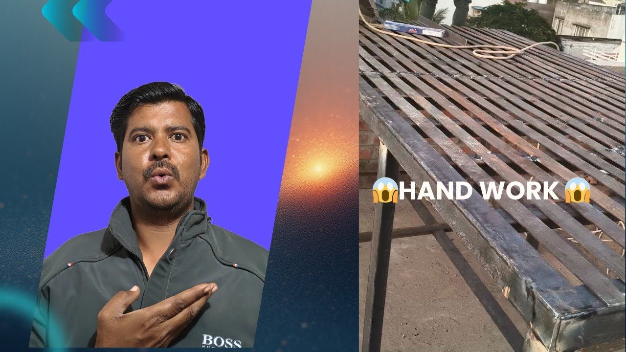 Fabrication hand work  Tanki ka stand angle ka Pate railing Kaise banaen welding cutting grinding 