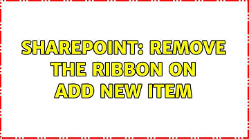 Sharepoint: Remove the ribbon on add new item