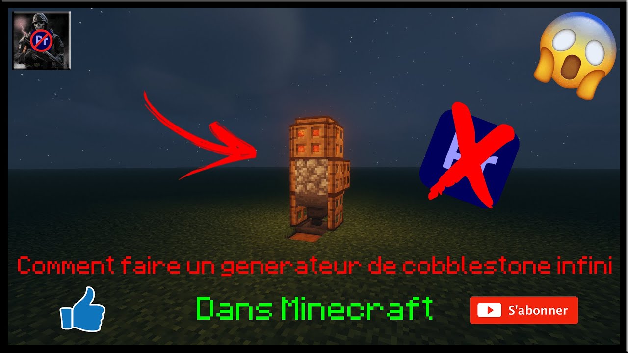 [TUTO] Comment faire un générateur à cobblestone infini dans Minecraft