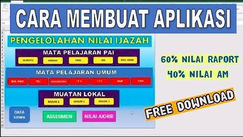 Cara Membuat Aplikasi Pengolah Nilai Ijazah | SKL PDUM
