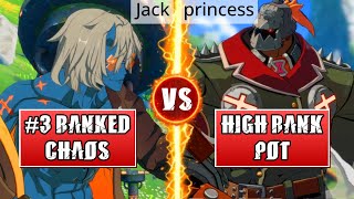 GGST High Level Gameplay | #3 RANKED HAPPY CHAOS (Jack) vs HIGH RANK POTEMKIN (princess)