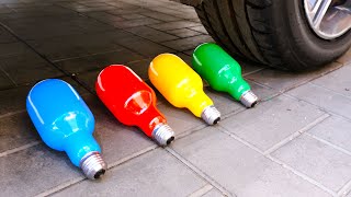 Crushing Crunchy & Soft Things by Car! EXPERIMENT Bike vs Lamp screenshot 5