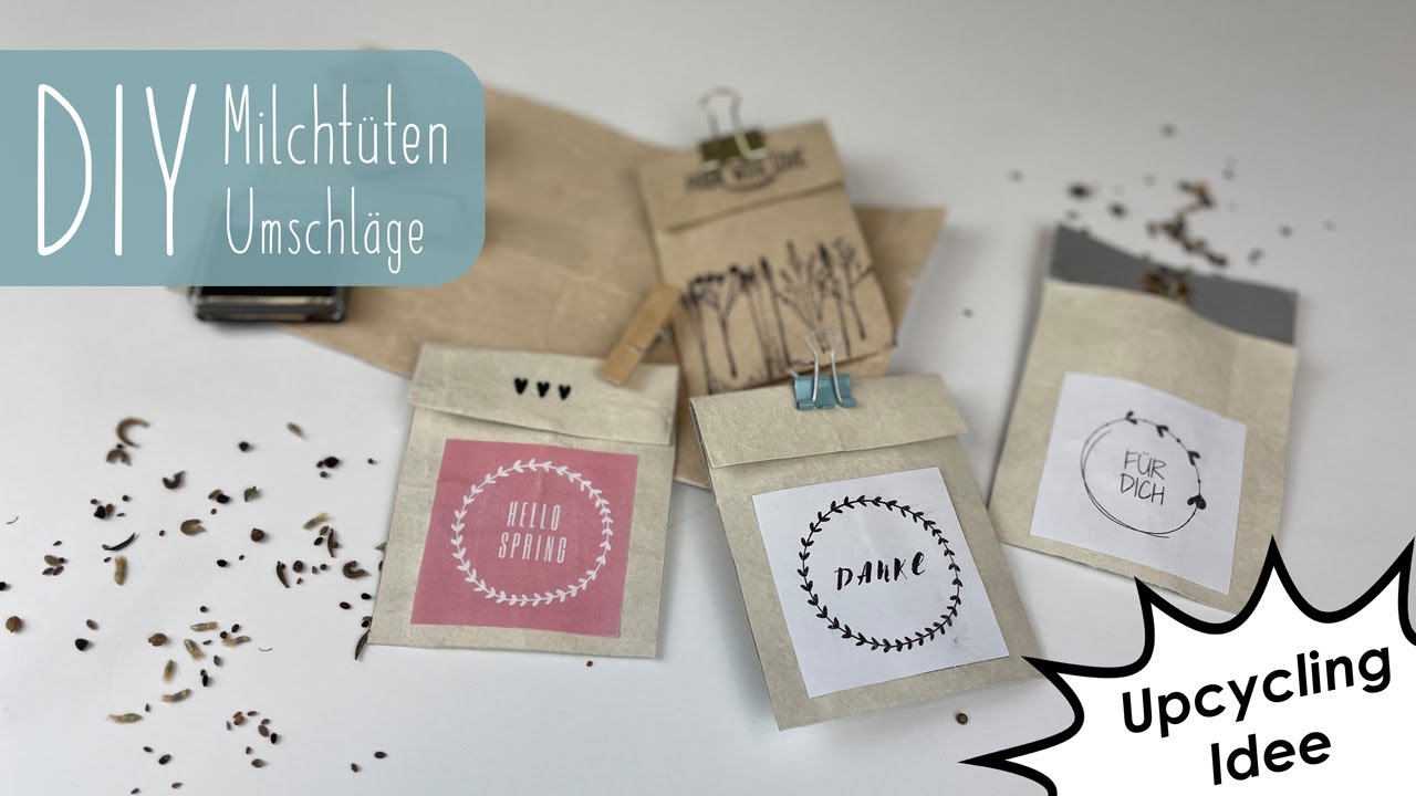 DIY Umschlag aus Milchtüten basteln | Geschenkidee | Upcycling