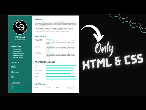 Resume using HTML