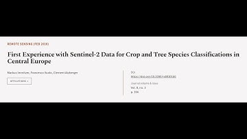 First Experience with Sentinel-2 Data for Crop and Tree Species Classifications in Ce... | RTCL.TV