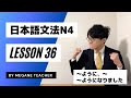 日本語レッスン36【〜ように】日本語能力試験JLPTN4
