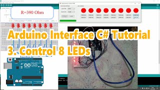 Arduino C# Serial Communication Control 8 LEDs