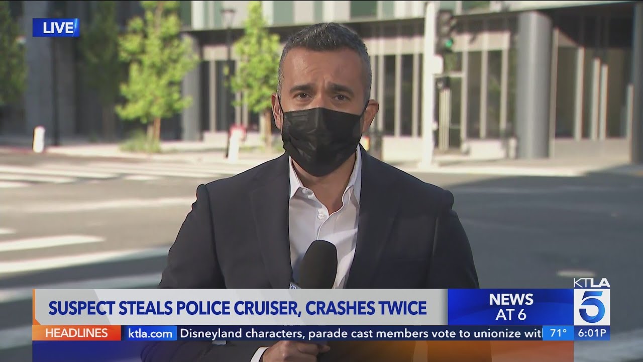 Man steals L.A. police vehicle with officer still inside, causing multi ...