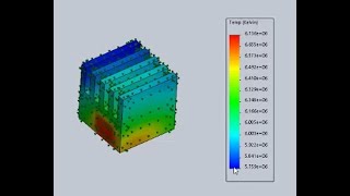 Simulación térmica de un disipador de calor para componentes electrónicos en SolidWorks