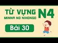 Từ vựng N4 bài 30 | Minna no Nihongo