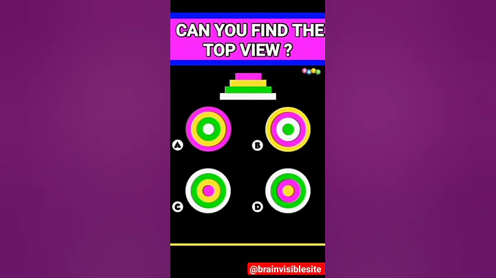 Eye Test : Can You Find The Top View ?| Eye Vision Puzzle | Riddles and Puzzles #shorts #paheliyan