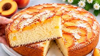 Easy Peach Cake Recipe 🍑 | Homemade Fruit Cake with a Soft & Delicious Texture screenshot 5