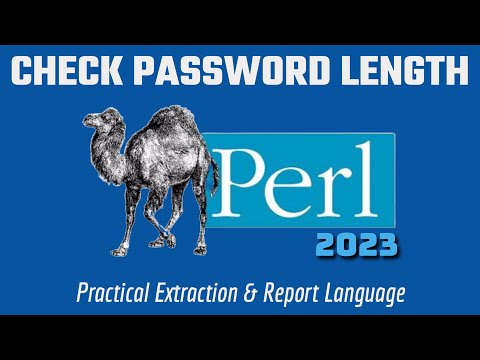 Perl Programming - Check Length Of Password 2023