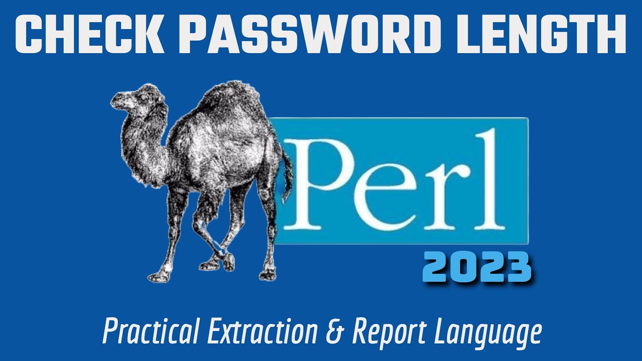 Perl Programming - Check Length Of Password 2023 - YouTube