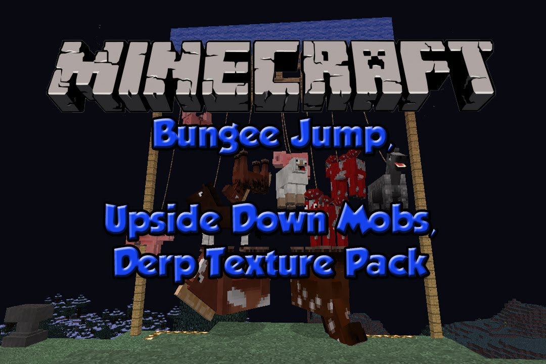 Minecraft Tutorial How To Spawn Upside Down Mobs, Bungee Jump