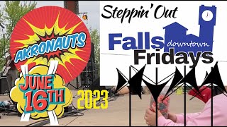 STEPPIN OUT cover. Akronauts LIVE at Falls Downtown Friday June 16, 2023