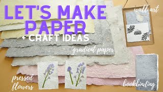 How I Make Handmade Paper   gradient paper, upcycling my bookbinding scraps, cute paper craft ideas