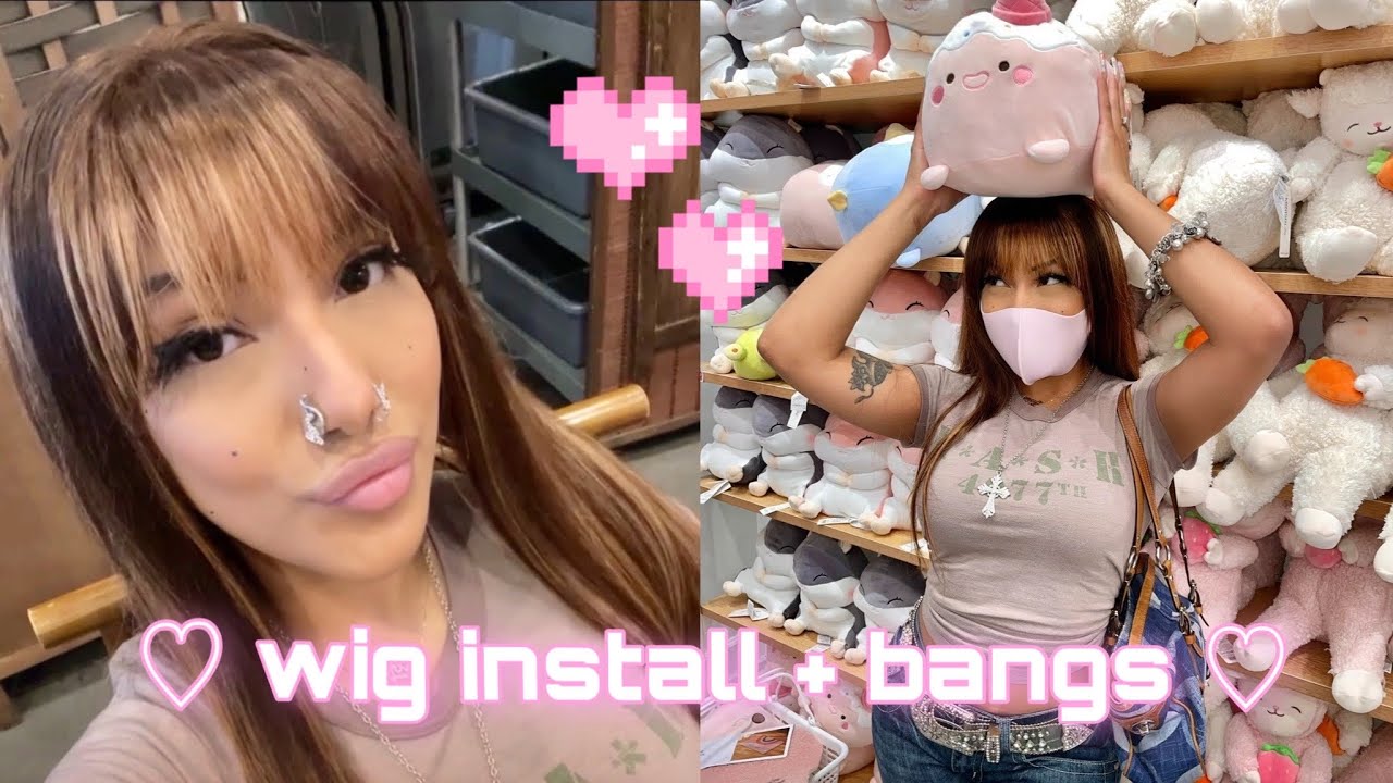 how to: cutting bangs into brown hair with highlights ft celie hair 💅🏽