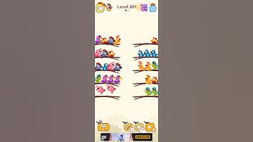 bird sort color game leval 201 #games #colorgame #birdsortcolorpuzzle #birdsortcolor #gameplay
