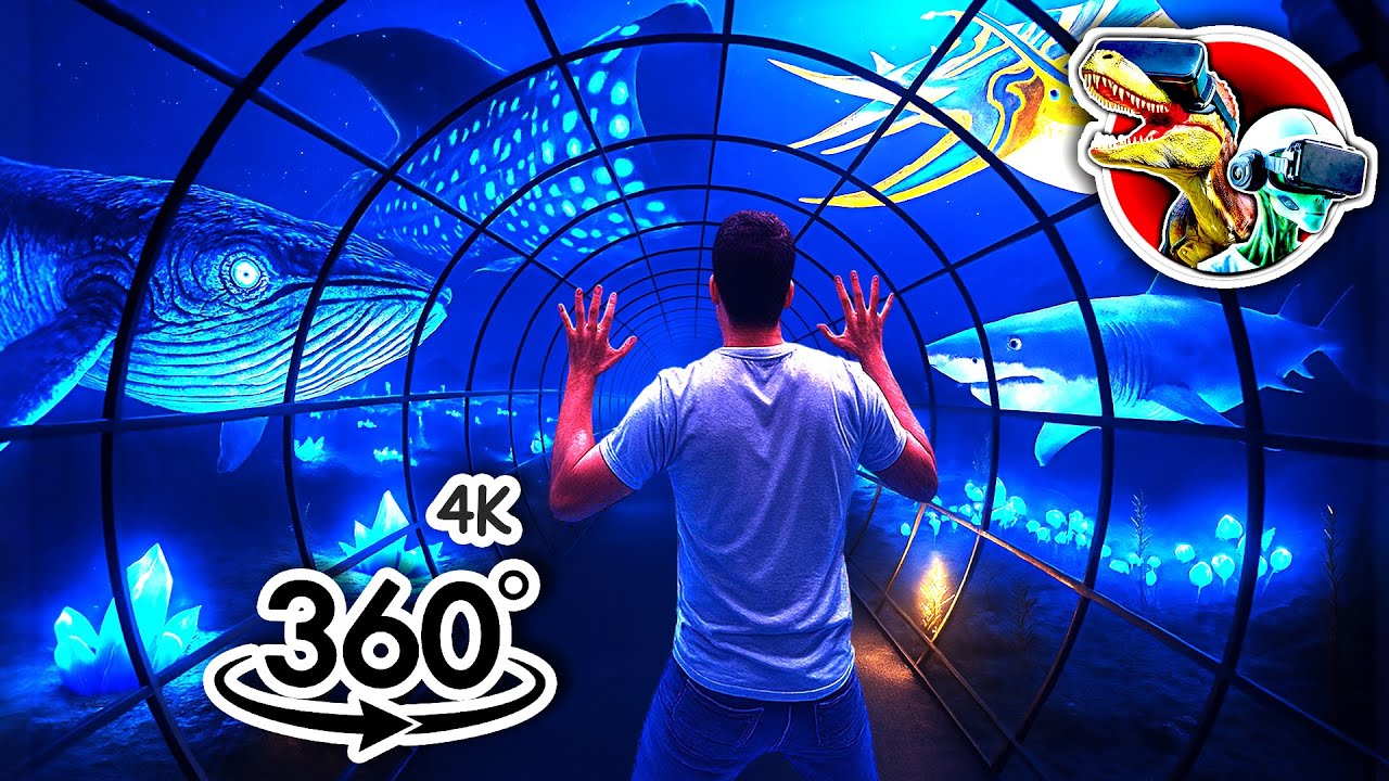 360 Glowing Whale, Ningen, Leviathan, Bloop and El Gran Maja Sea Monster from Aquarium  360 video 4K