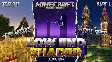 TOP 10 LOW END SHADER MINECRAFT PE 1.21.90+(PATCHED) | LOW - VERY LOW SHADERS