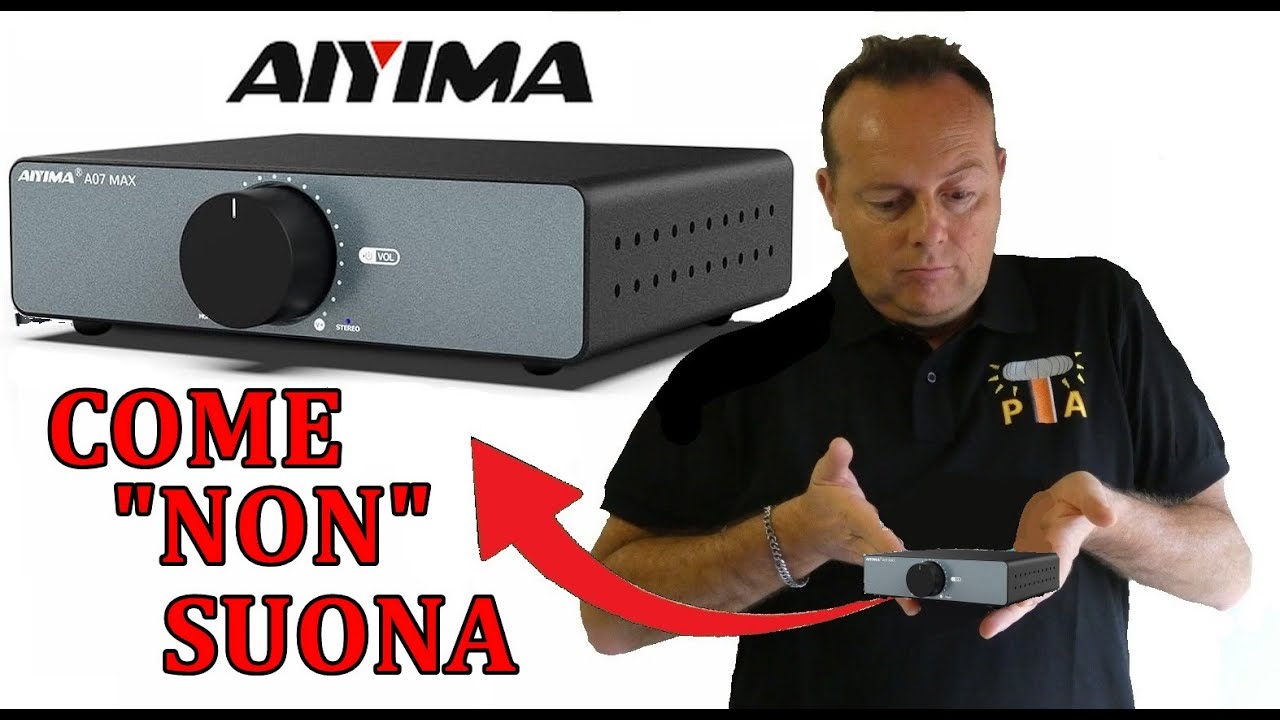 Amplificatore Subwoofer Mono AIYIMA A1001, Classe D, 100W, Alimentatore 24V, Per Home Theater E Hi-fi