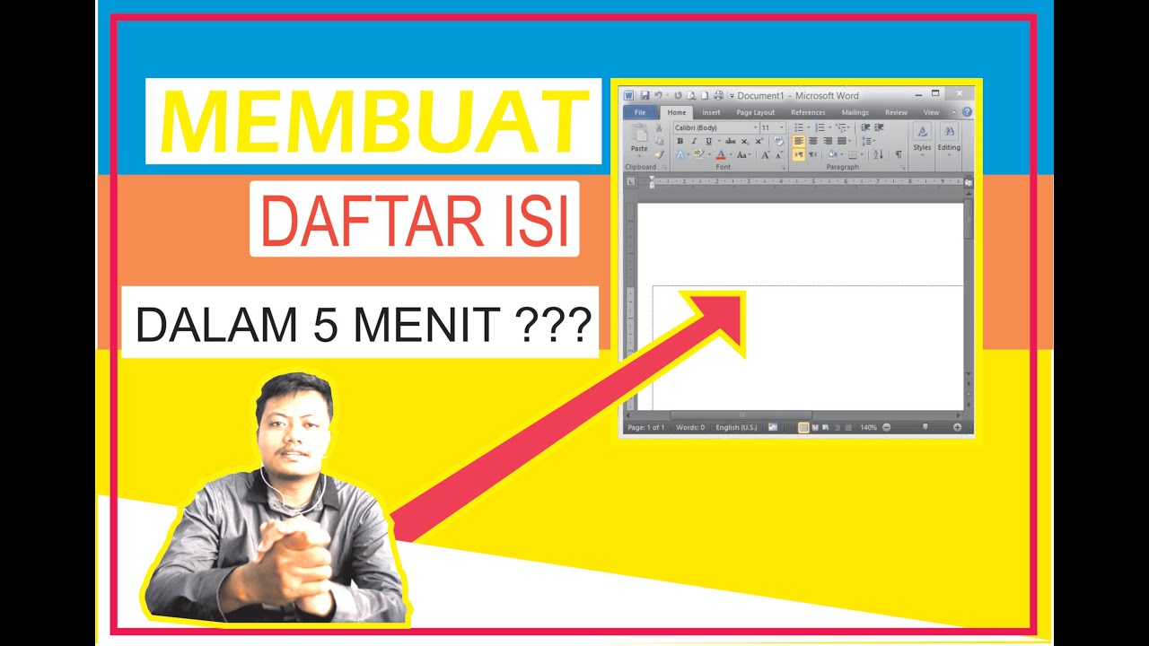 CARA MEMBUAT DAFTAR ISI DI MS WORD 2010 DENGAN CEPAT (5 MENIT)*