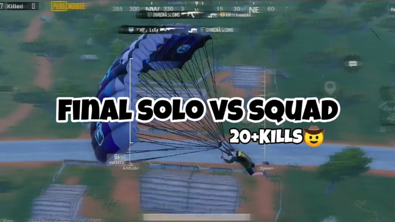 The Final Solo Vs Squad 20+ Kills in Pubg Mobile - YouTube