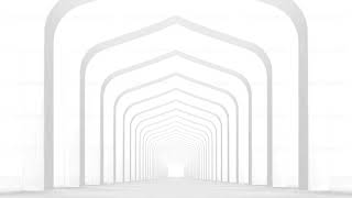 White tunnel empty corridor loop animation ping pong