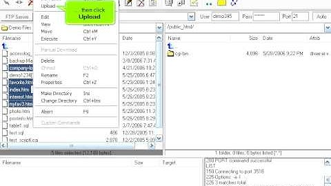 Uploading Files using LeapFTP