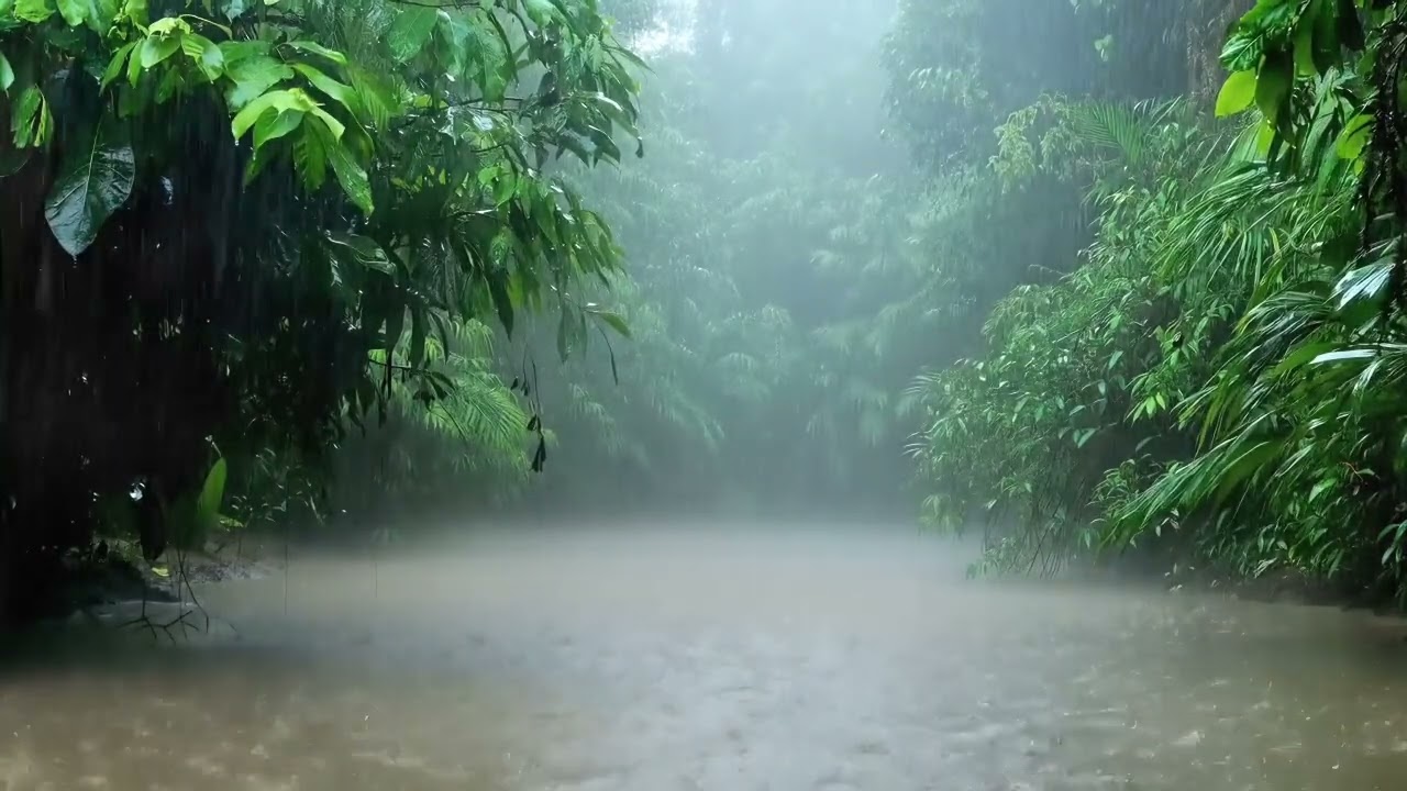 Relaxing Rainforest Sounds at Night for Better Sleep, Focus, and Calm Energy Therapy Music