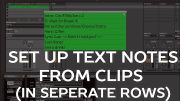 How to set up text notes with lines and rows for Ableton Live Session View - Max for Live