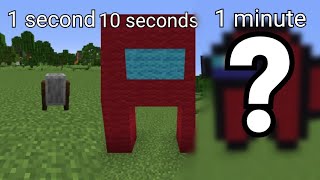 Building amogus in 1 second, 10 seconds and one minute challenge